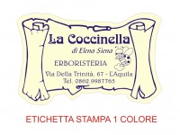 Etichette adesive per erboristerie, cosmetica, cosmesi (mm 55X36)  (cod.3M )